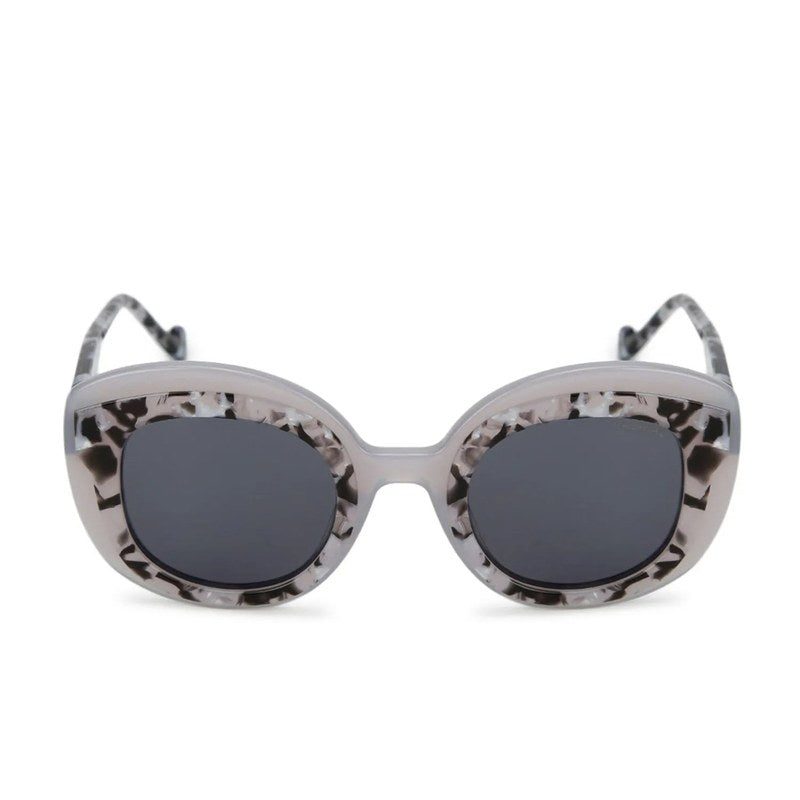 TRANCY Marble Black-Grey Medium Full Rim Round Sunglasses for Women — Hashtag Eyewears