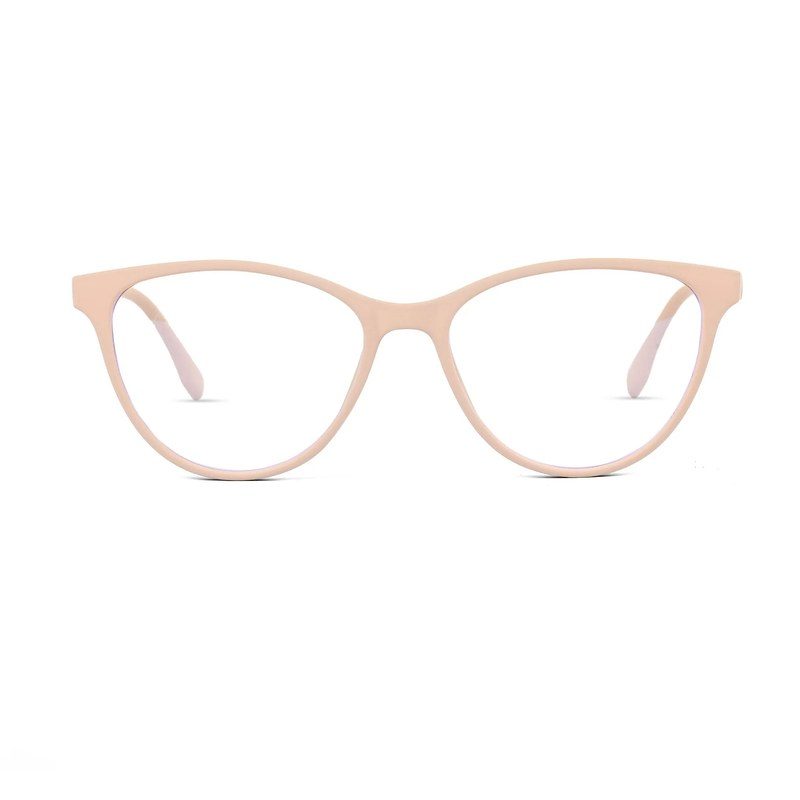 TruBlu Cream Medium Full Rim CATEYE Computer Glasses for Men & Women — Hashtag Eyewears