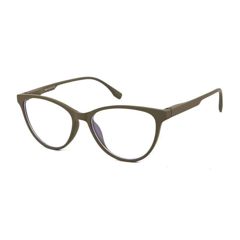 TruBlu Dark Green Medium Full Rim CATEYE Computer Glasses for Men & Women — Hashtag Eyewears