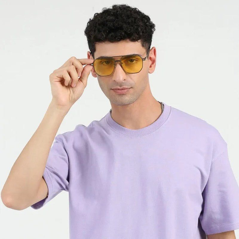 Typhora Grey Large Full Rim Haxagonal Clip-on for Men & Women — Hashtag Eyewears