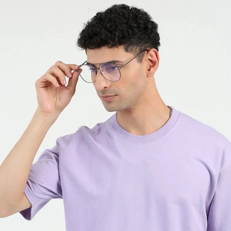 Typhora Grey Large Full Rim Haxagonal Clip-on for Men & Women — Hashtag Eyewears