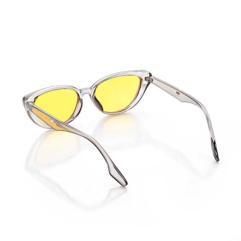 Ultravox Transparent-Grey Medium Full Rim Cat-Eye Sunglasses for Women HASHTAG X WHITECHERRY — Hashtag Eyewears