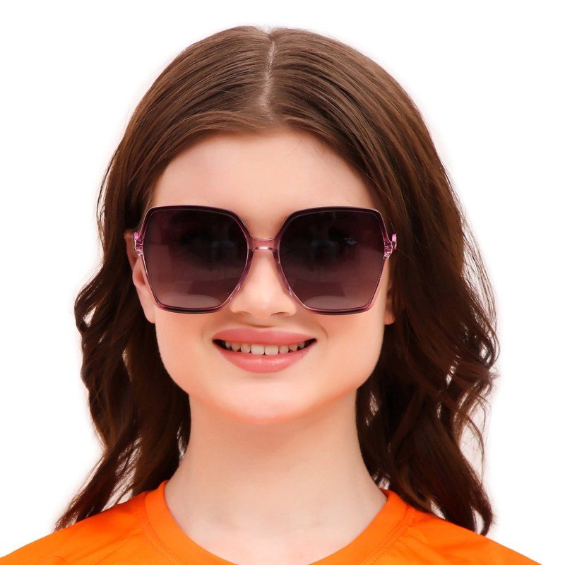 Ulyra Gradient Purple Large Full Rim Square Sunglasses for Women — Hashtag Eyewears