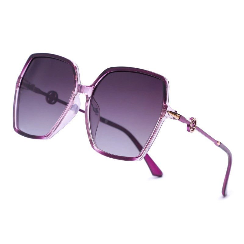 Ulyra Gradient Purple Large Full Rim Square Sunglasses for Women — Hashtag Eyewears
