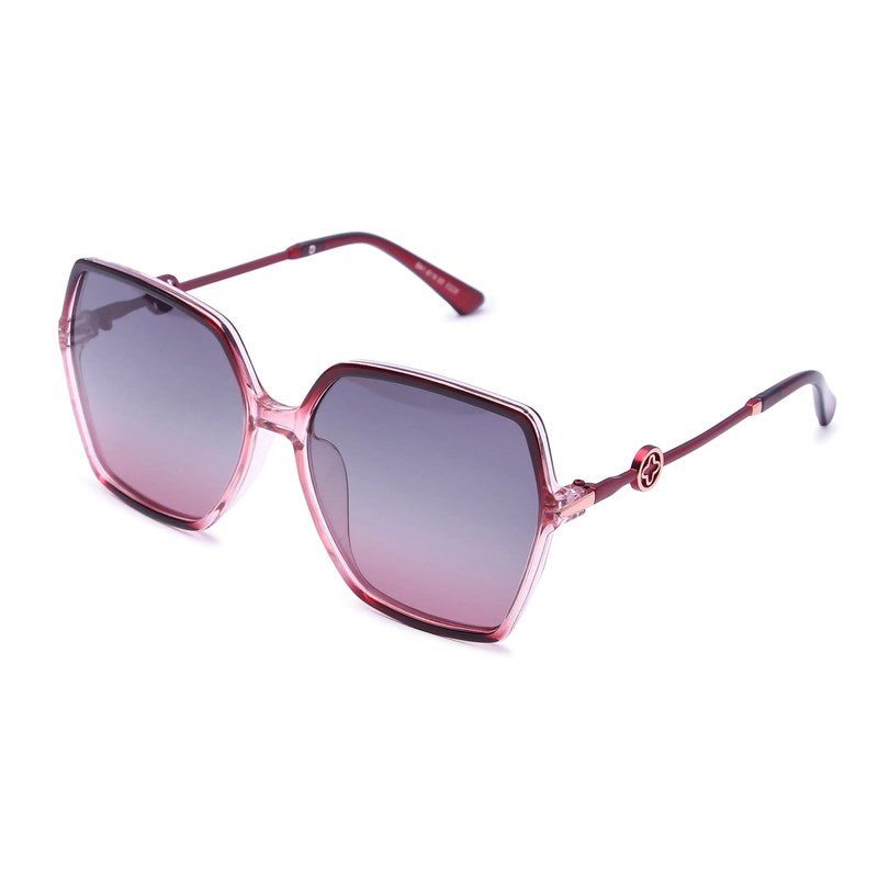 Ulyra Gradient Red Large Full Rim Square Sunglasses for Women — Hashtag Eyewears