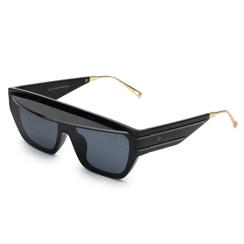 Umbra Black/Gold Medium Full Rim Rectangle Sunglasses for Men & Women — Hashtag Eyewears