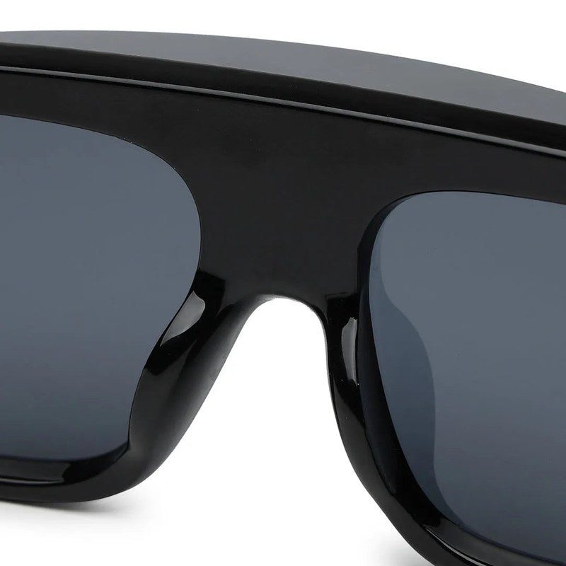 Umbra Black/Gold Medium Full Rim Rectangle Sunglasses for Men & Women — Hashtag Eyewears