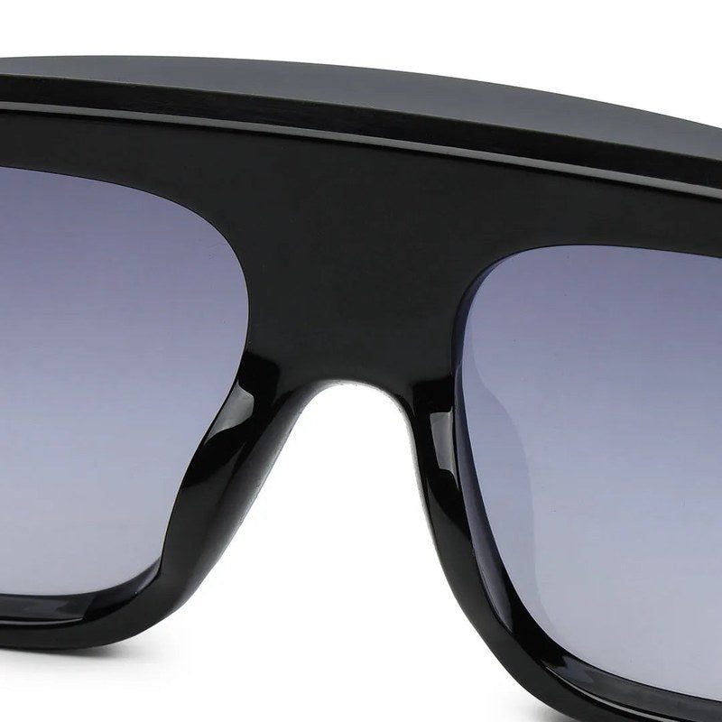Umbra Black/Silver Medium Full Rim Rectangle Sunglasses for Men & Women — Hashtag Eyewears