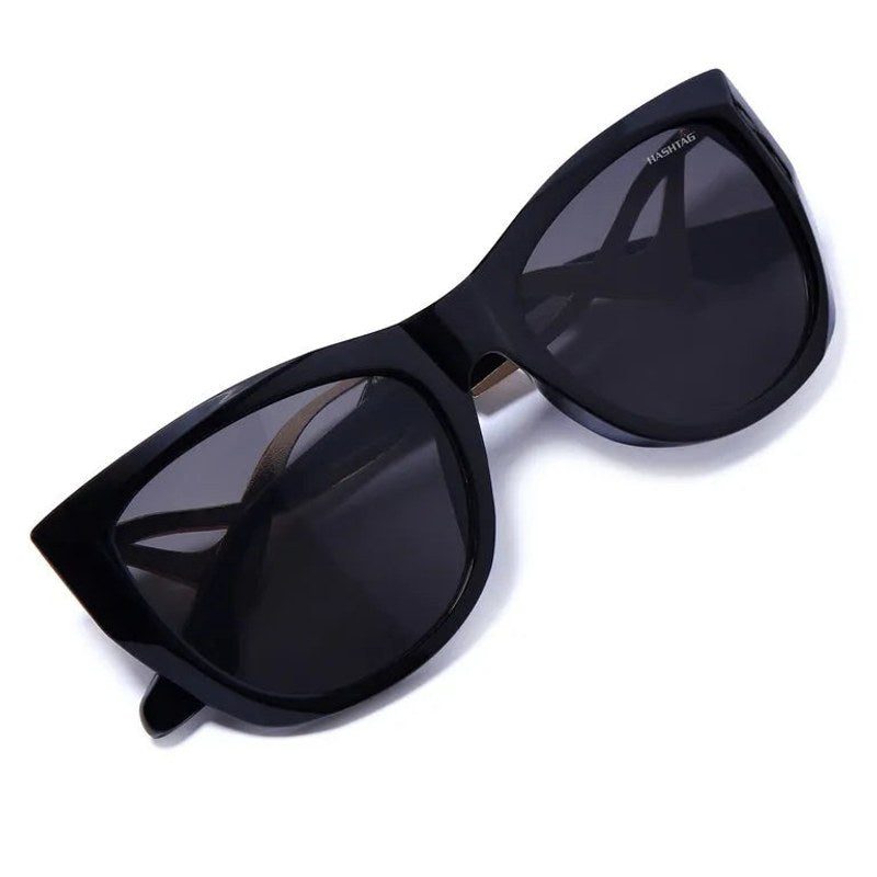 Vail Black Medium Full Rim Shield Sunglasses for Women — Hashtag Eyewears
