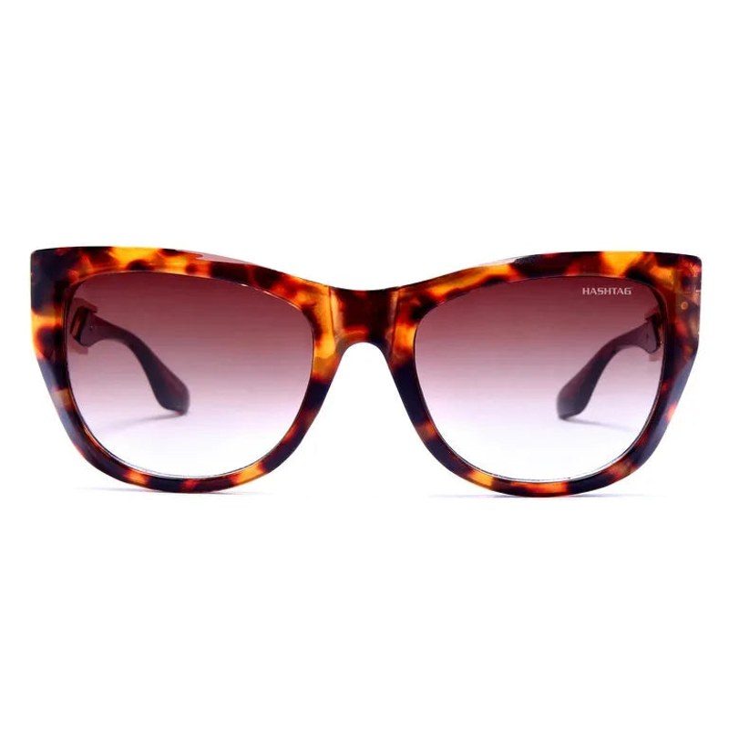 Vail Gradient Brown and Havana Medium Full Rim Shield Sunglasses for Women — Hashtag Eyewears