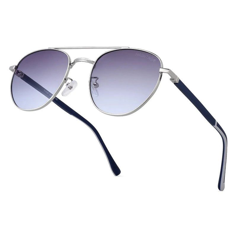 Valkyra Gradient Blue Large Full Rim Aviator Sunglasses for Men & Women — Hashtag Eyewears