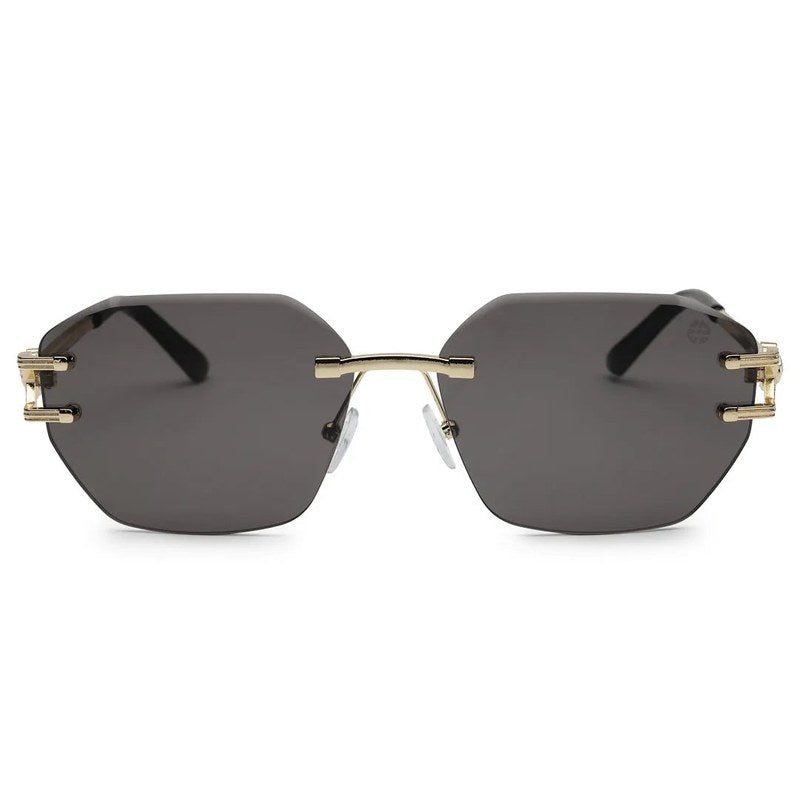 Valora Black Medium Rim Less Square Sunglasses for Men — Hashtag Eyewears