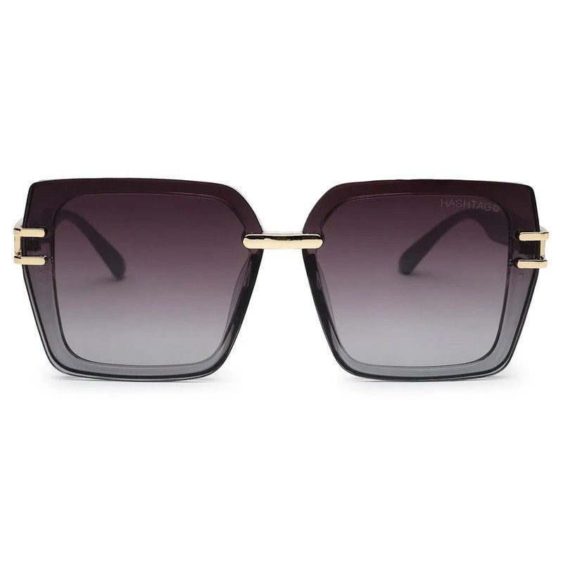 Valoria Grey Large Full Rim Square Sunglasses for Women — Hashtag Eyewears