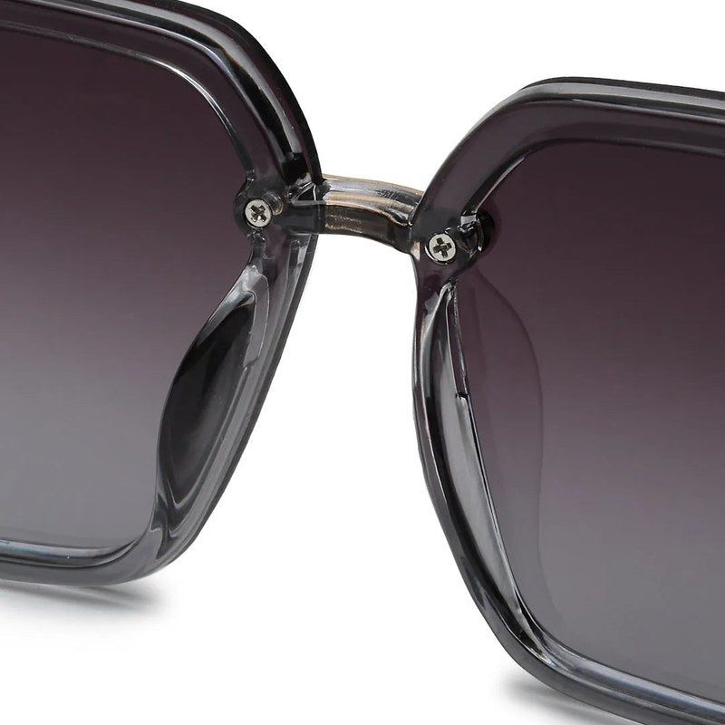 Valoria Grey Large Full Rim Square Sunglasses for Women — Hashtag Eyewears