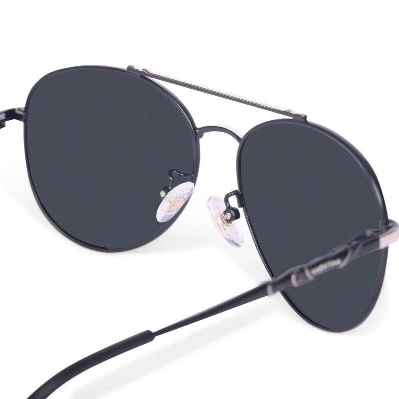 Valtor Grey Large Full Rim Aviator Sunglasses for Men & Women — Hashtag Eyewears