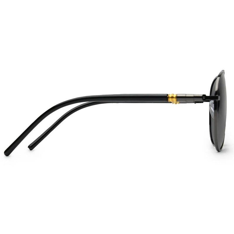 Vesper Black Medium Full Rim Aviator Sunglasses for Men — Hashtag Eyewears