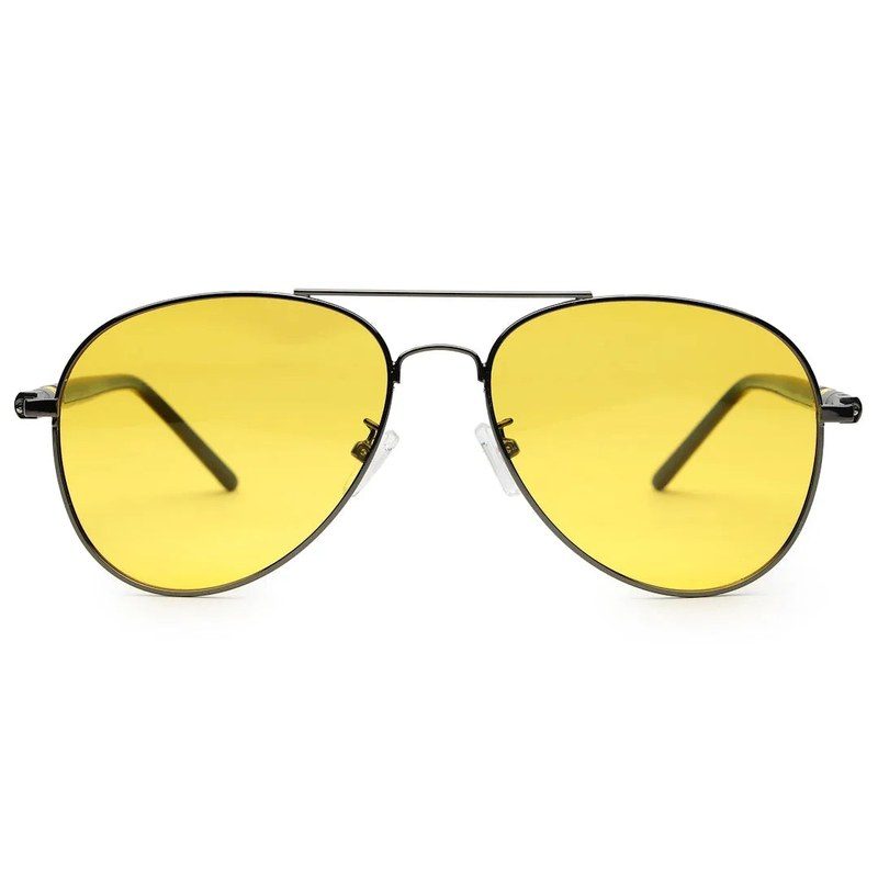 Vesper Yellow Medium Full Rim Aviator Sunglasses for Men — Hashtag Eyewears
