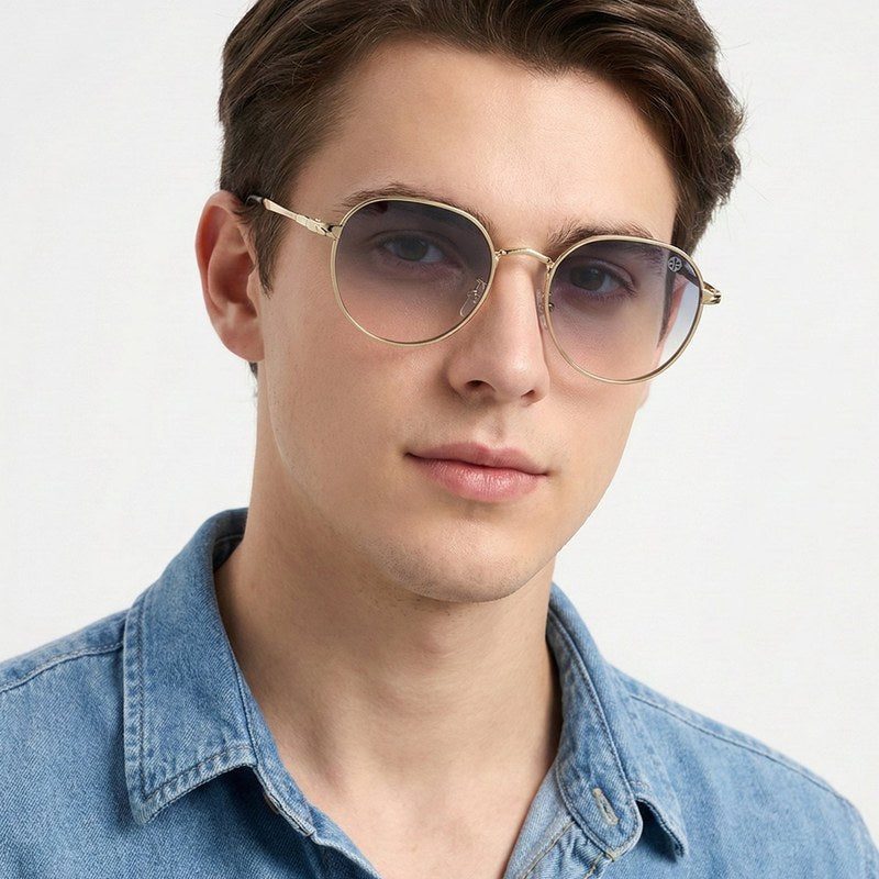 Veylara Gradient Grey & Brown Medium Full Rim Oval Sunglasses for Men — Hashtag Eyewears