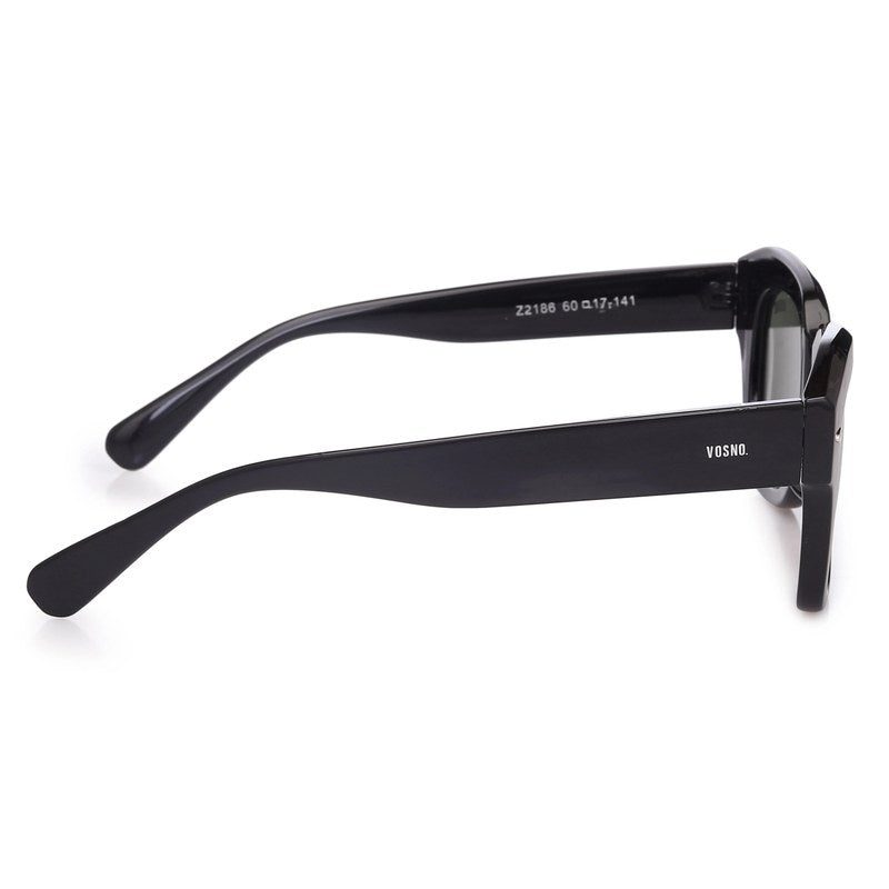 Veylin Black Extra-Large Full Rim Wayfarer Sunglasses for Men & Women HASHTAG X VOSNO — Hashtag Eyewears