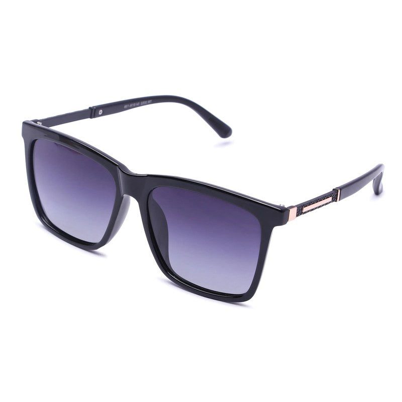 Virelia Black Large Full Rim Square Sunglasses for Men & Women — Hashtag Eyewears