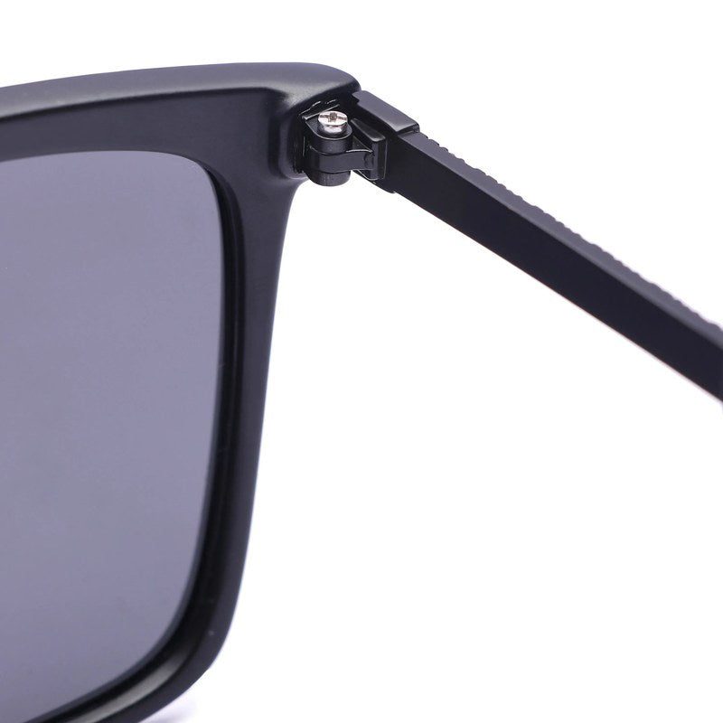 Virelia Matte Black Large Full Rim Square Sunglasses for Men & Women — Hashtag Eyewears