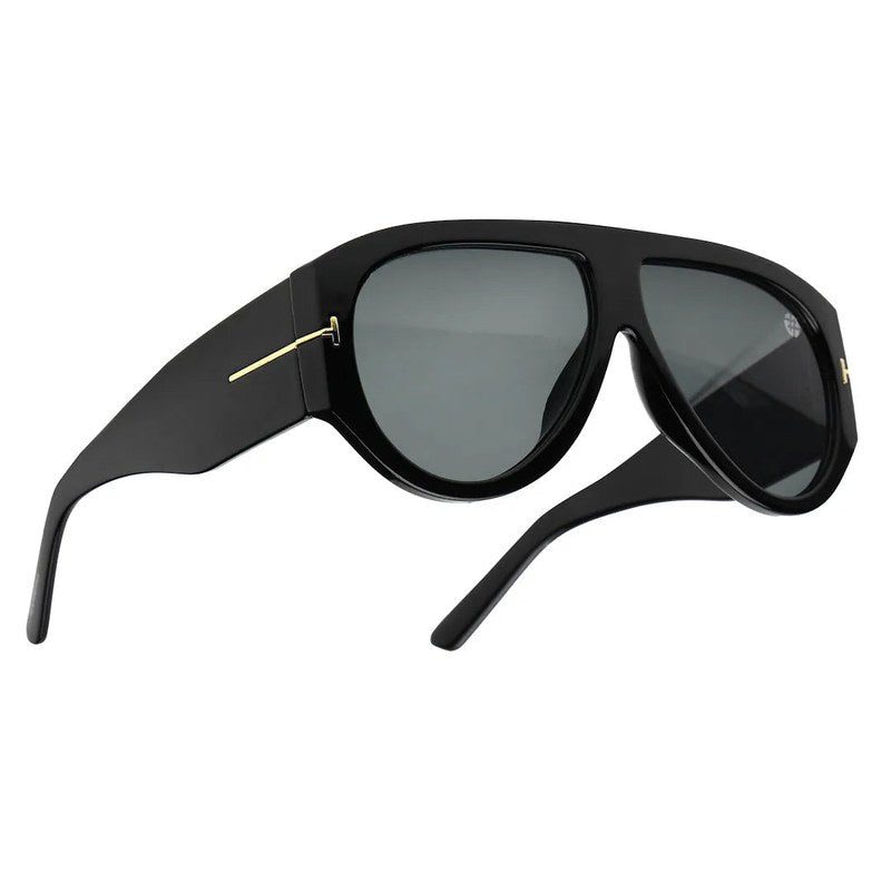 Vista Black Medium Full Rim Aviator Sunglasses for Men & Women — Hashtag Eyewears