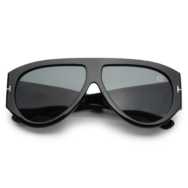 Vista Black Medium Full Rim Aviator Sunglasses for Men & Women — Hashtag Eyewears