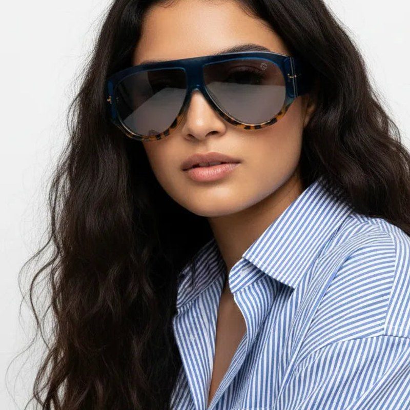 Vista Blue Medium Full Rim Aviator Sunglasses for Men & Women — Hashtag Eyewears