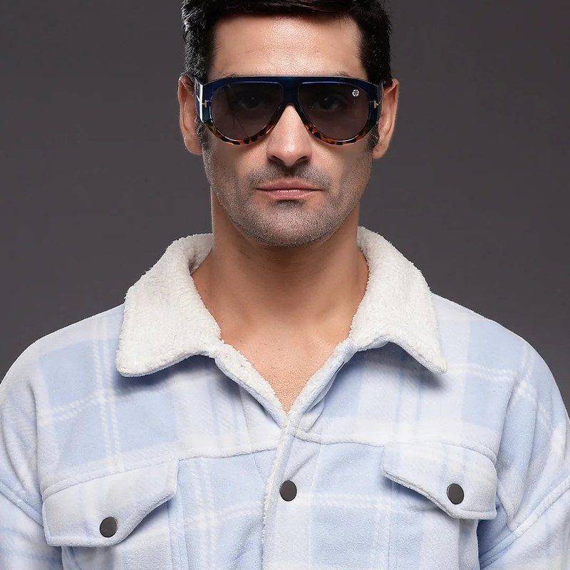 Vista Blue Medium Full Rim Aviator Sunglasses for Men & Women — Hashtag Eyewears