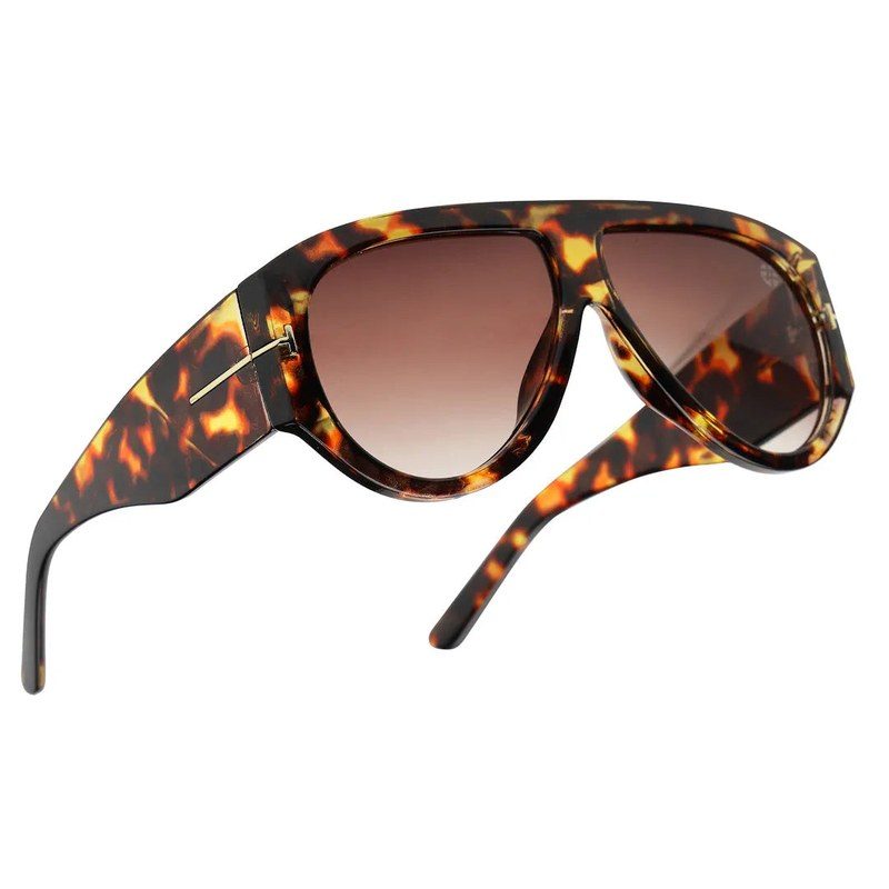 Vista Gradient Brown Medium Full Rim Aviator Sunglasses for Men & Women — Hashtag Eyewears