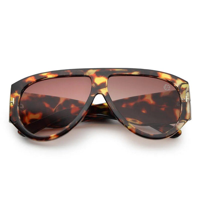Vista Gradient Brown Medium Full Rim Aviator Sunglasses for Men & Women — Hashtag Eyewears