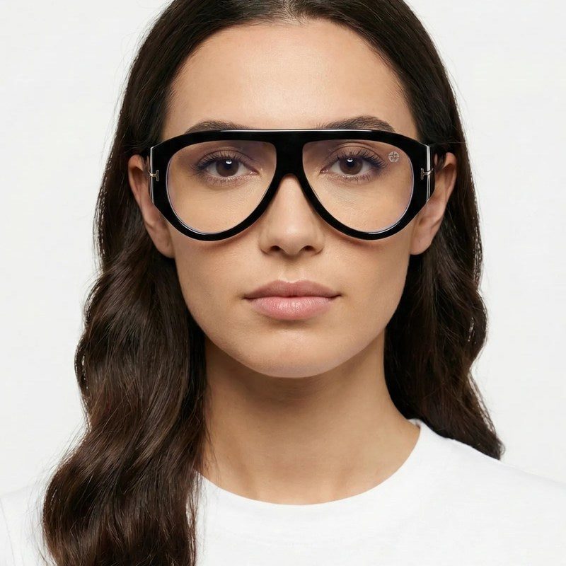 Vista Transparent Medium Full Rim Aviator Eyeglasses for Men & Women — Hashtag Eyewears