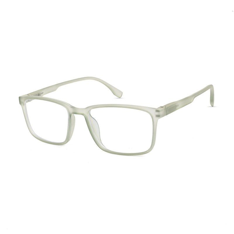 Vizionix Transparent Light Green Medium Full Rim RECTANGLE Computer Glasses for Men & Women — Hashtag Eyewears