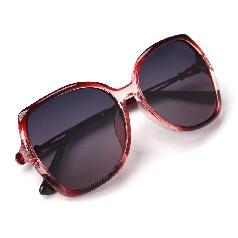 Voltara Red Gradient Large Full Rim Butterfly Sunglasses for Women — Hashtag Eyewears