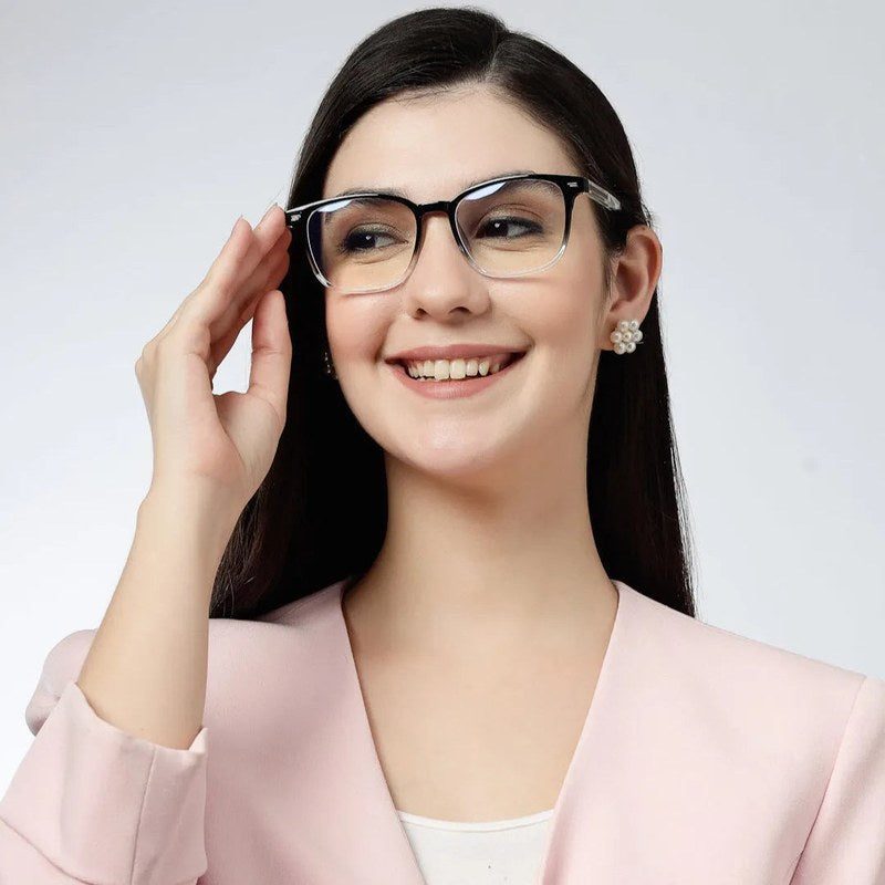 Vortara Gradient Black Medium Full Rim Wayfarer Computer Glasses for Men & Women — Hashtag Eyewears