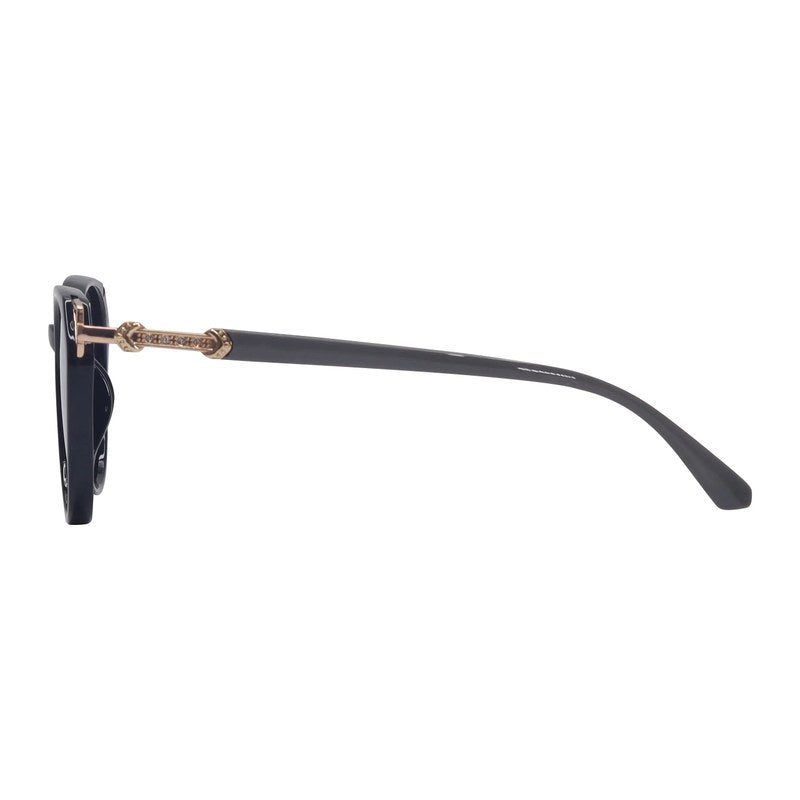Vortex Black Medium Full Rim Round Sunglasses for Women — Hashtag Eyewears