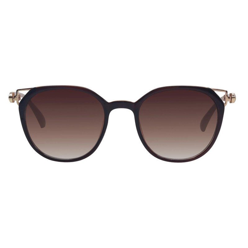 Vortex Brown Medium Full Rim Round Sunglasses for Women β Hashtag Eyewears
