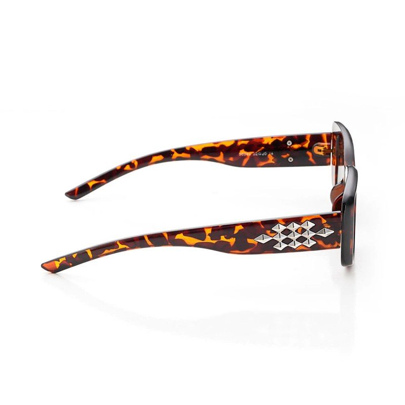Vynor Tiger-Black-Brown Medium Full Rim Square Sunglasses for Men & Women HASHTAG X WHITECHERRY — Hashtag Eyewears