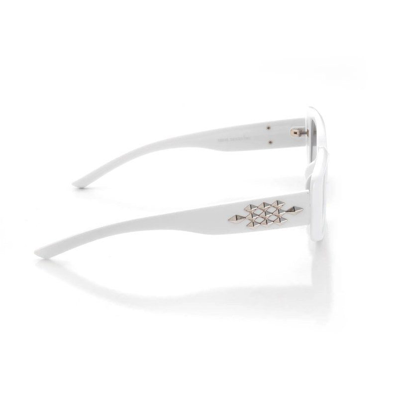 Vynor White Medium Full Rim Square Sunglasses for Men & Women HASHTAG X WHITECHERRY — Hashtag Eyewears