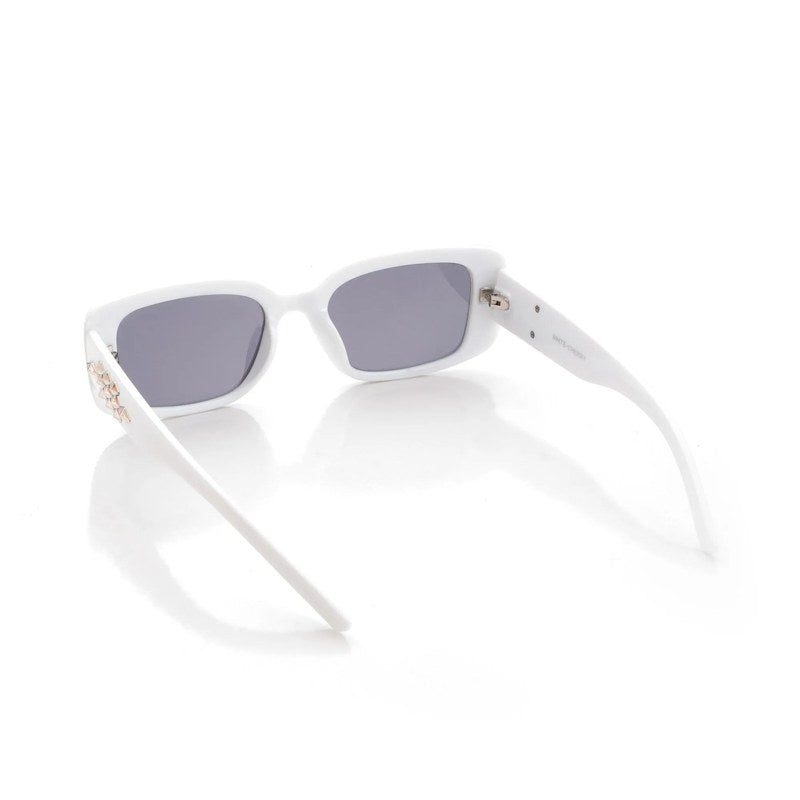 Vynor White Medium Full Rim Square Sunglasses for Men & Women HASHTAG X WHITECHERRY — Hashtag Eyewears