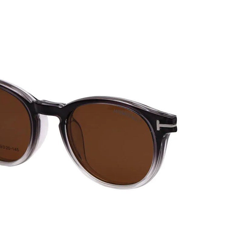 Xalora Gradient Black Small Full Rim Oval Clip-on for Men & Women — Hashtag Eyewears