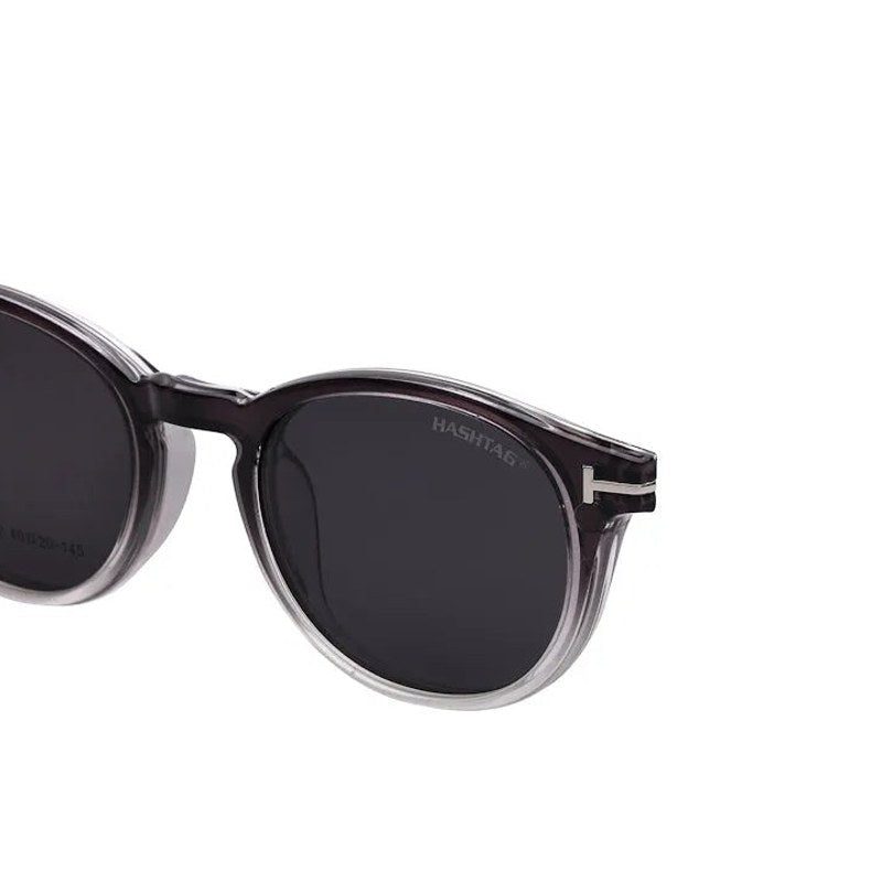 Xalora Gradient Black Small Full Rim Oval Clip-on for Men & Women — Hashtag Eyewears