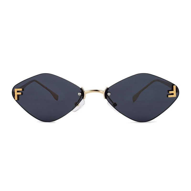 Xelora Black Small Rim Less Diamond Sunglasses for Women — Hashtag Eyewears