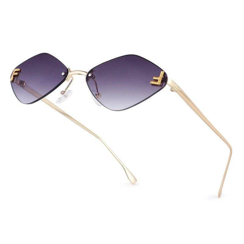 Xelora Grey Small Rim Less Diamond Sunglasses for Women — Hashtag Eyewears