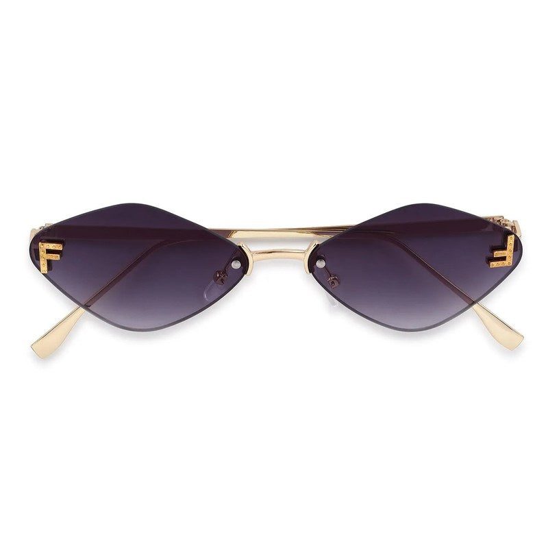 Xelora Grey Small Rim Less Diamond Sunglasses for Women — Hashtag Eyewears