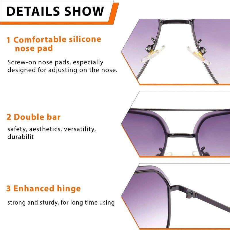 Xylar Gradient Purple Medium Full Rim Square Sunglasses for Men & Women — Hashtag Eyewears