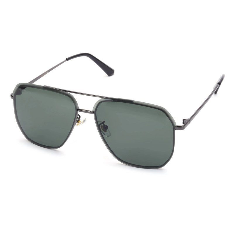 Xylar Green Medium Full Rim Square Sunglasses for Men & Women — Hashtag Eyewears