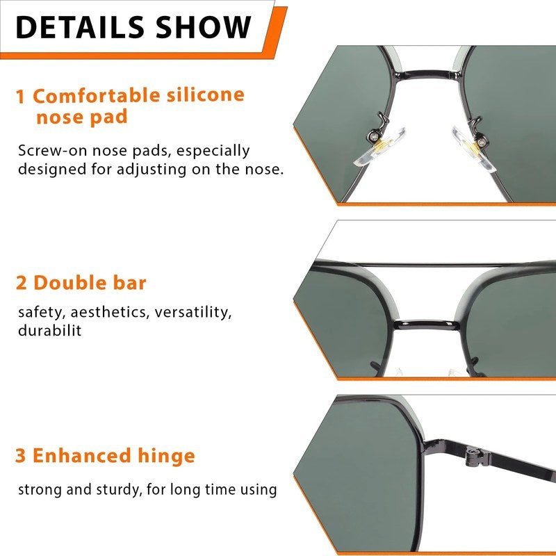 Xylar Green Medium Full Rim Square Sunglasses for Men & Women — Hashtag Eyewears