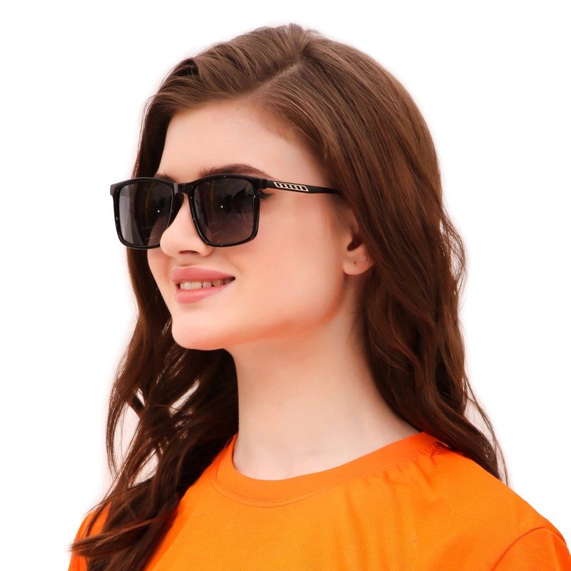 Xylon Black Large Full Rim Square Sunglasses for Men & Women — Hashtag Eyewears