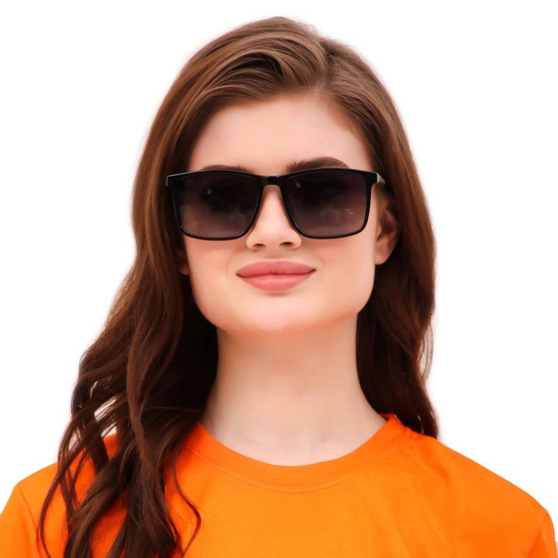 Xylon Black Large Full Rim Square Sunglasses for Men & Women — Hashtag Eyewears